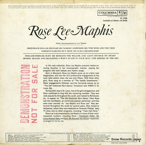 MAPHIS, ROSE LEE rose lee maphis CL1598