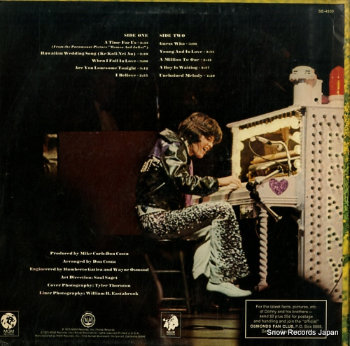 OSMOND, DONNY a time for us SE-4930