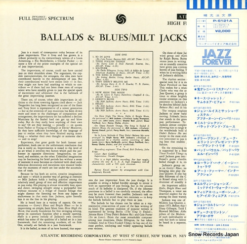 JACKSON, MILT ballads & blues P-6121A