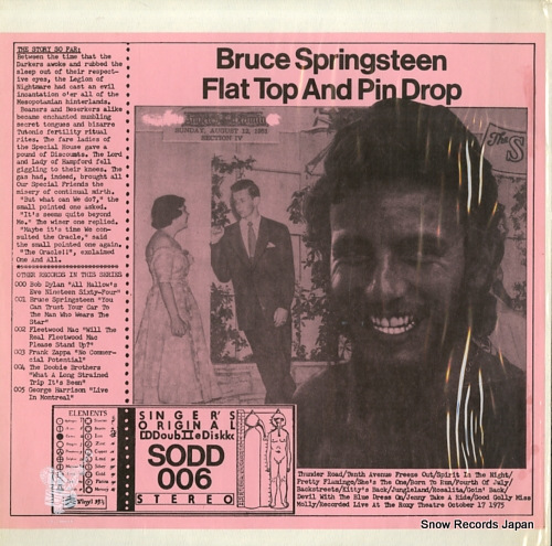 SPRINGSTEEN, BRUCE flat top and pin drop SODD006