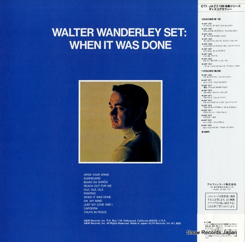 WANDERLEY, WALTER when it was done AMP-18020