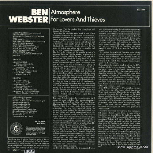 WEBSTER, BEN atmosphere for lovers and thieves PA-7046
