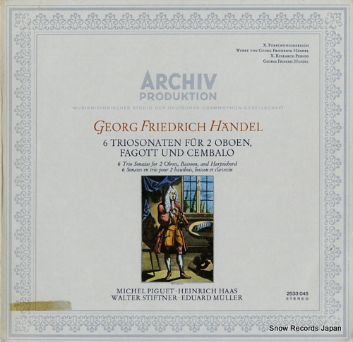 V/A handel; 6 triosonaten fur 2 oboen, fagott und cembalo 2533045