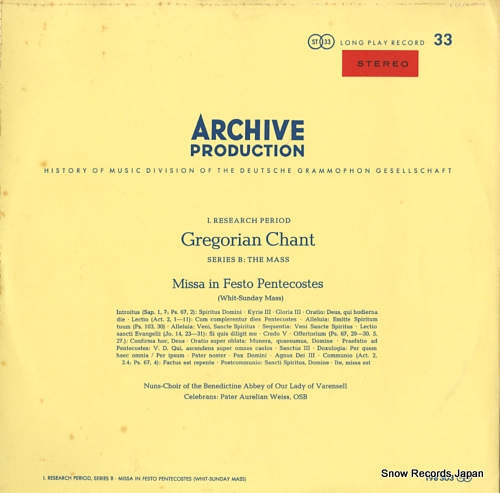 WEISS, AURELIAN missa in festo pentecostes 198303