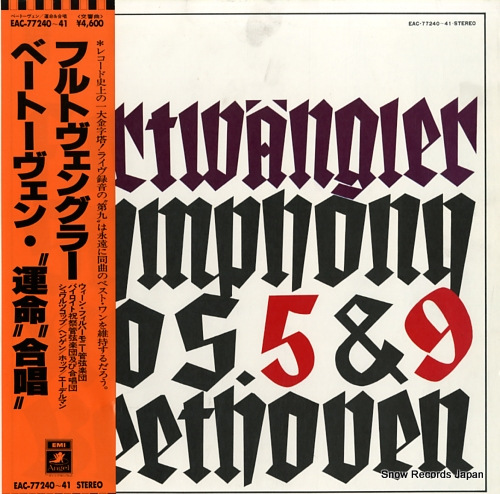 FURTWANGLER, WILHELM beethoven; symphonies nos.5 & 9 EAC-77240-41