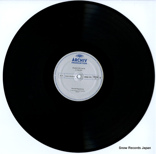 RAGOSSNIG, KONRAD music for lute 2533173