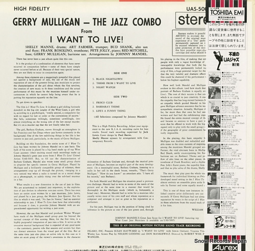 MULLIGAN, GERRY i want to live LBJ-60063