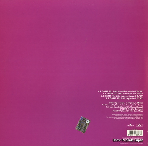 MUMBA, SMANTHA gotta tell you MR25.00 - back cover