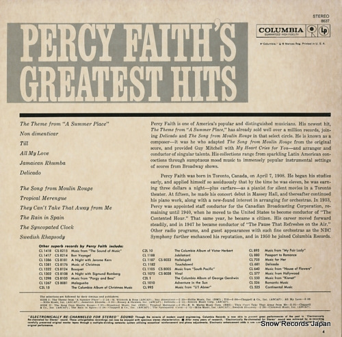 FAITH, PERCY greatest hits PC8637