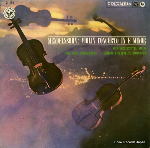 FRANCESCATTI, ZINO mendelssohn; concerto in e minor for violin and orchestra ZL-185