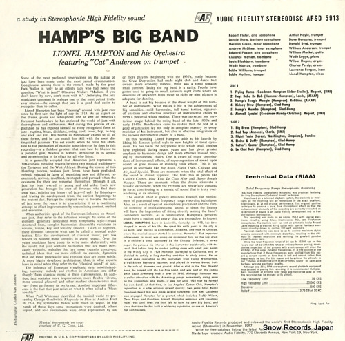 HAMPTON, LIONEL hamp's big band AFSD5913