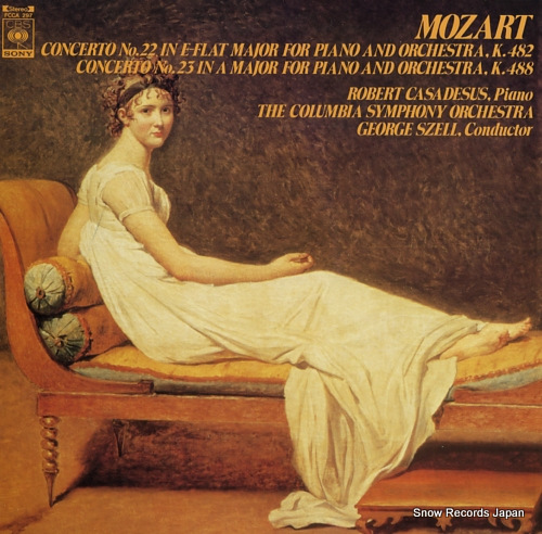 SZELL, GEORGE mozart; concerto no.22 in e-flat major for piano and orchestra, k.482 FCCA297