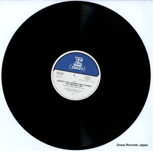 LANCELOT, JACQUIS mozart; quintet for clarinet and strings in a major, k.581 FCCA819