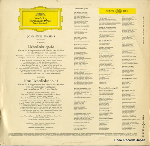 V/A brahms; liebeslieder (walzer) SLPM138792