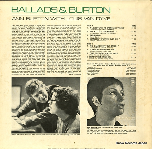 BURTON, ANN ballads & burton 23AP93