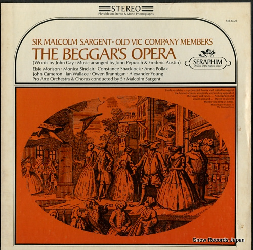 SARGENT, MALCOLM gay-pepusch & austin; the beggar's opera SIB-6023 - front cover