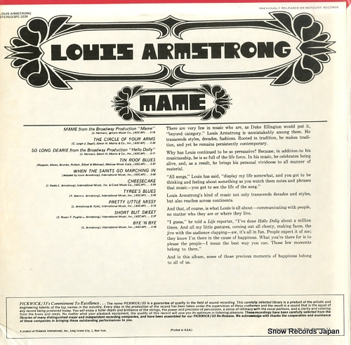 ARMSTRONG, LOUIS mame SPC-3229