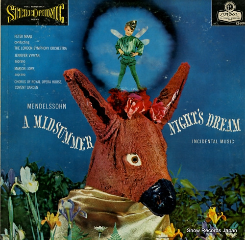 MAAG, PETER mendelssohn; a midsummer night's dream incidental music CS6001