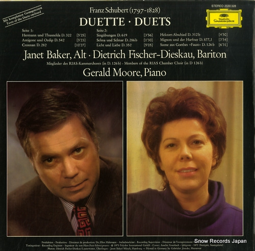 BAKER, JANET, AND DIETRICH FISCHER-DIESKAU schubert; duette 2530328