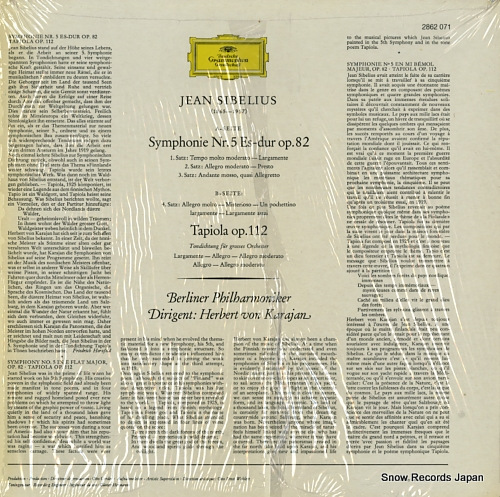 KARAJAN, HERBERT VON sibelius; symphonie nr.5 op.82, tapiola op.112 2862071