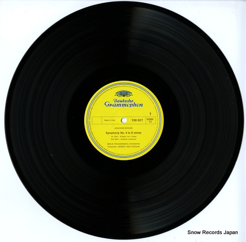 KARAJAN, HERBERT VON brahms; symphonie nr.4 e-moll op.98 138927