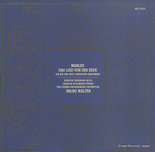 WALTER, BRUNO mahler; das lied von der erde GR-2224 - front cover