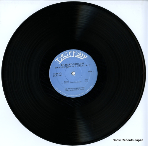 VALLECILLO, IRMA r.strauss; quartet for piano and strings in c minor, op.13 DSM1002