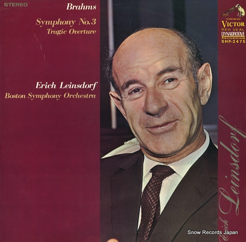 LEINSDORF, ERICH brahms; symphony no.3, tragic overture SHP-2475