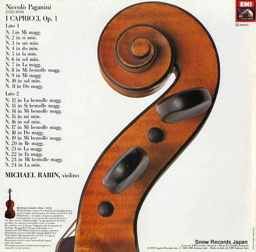 RABIN, MICHAEL paganini; i capricci op.1 532902561