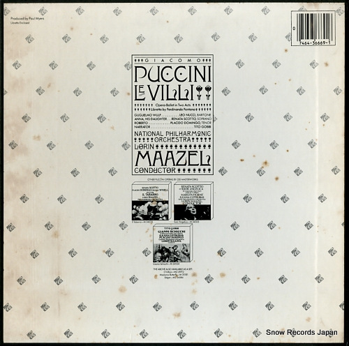 SCOTTO, RENATA, AND PLACIDO DOMINGO puccini; levilli M36669