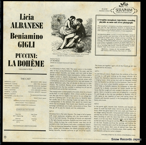 ALBANESE, LICIA, AND BENIAMINO GIGLI puccini; la boheme 1B-6038