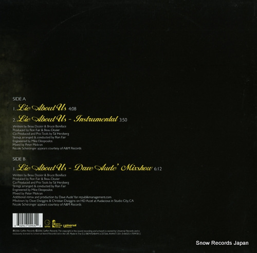 AVANT lie about us AVANT1201 - back cover