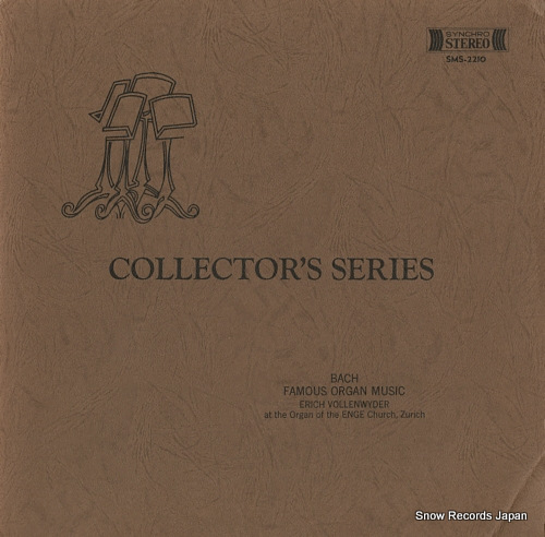 VOLLENWYDER, ERICH bach; famous organ music SMS-2210