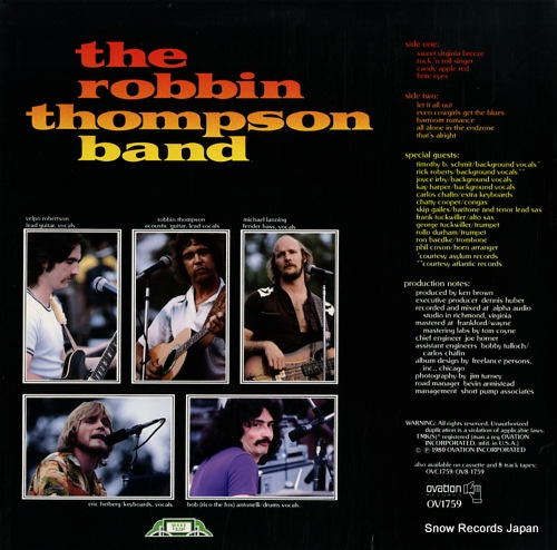 THOMPSON, ROBBIN, BAND, THE two