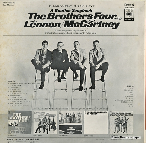 BROTHERS FOUR, THE a beatles songbook SONP50091