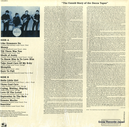 BEATLES, THE the decca tapes LK4438-1