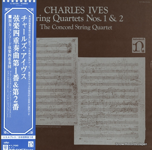 CONCORD STRING QUARTET, THE charles ives; string quartets nos.1 & 2 G-5011H / H-71306