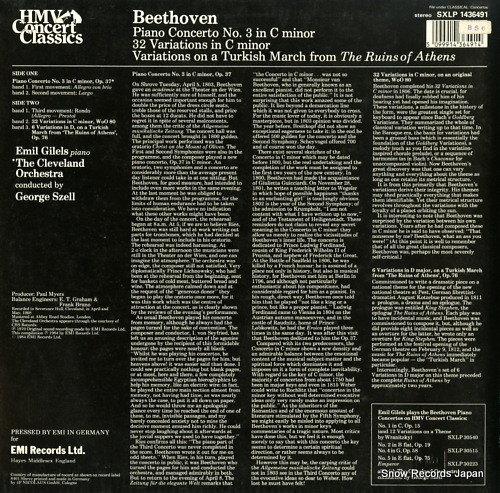 ߡ롦ꥹ beethoven; piano concerto no.3 in c minor SXLP1436491