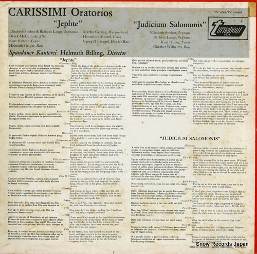 RILLING, HELMUTH carissimi; oratorios 