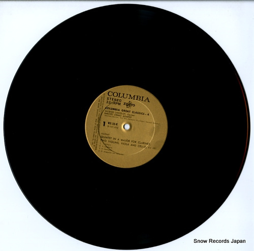 LANCELOT, JACQUES mozar; quintet in a major for clarinet, two violins, viola and cello, kv581 WX-30-R