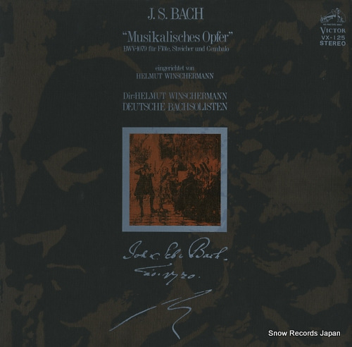 WINSCHERMANN, HELMUT bach; musikalisches opfer bwv-1079 fur flote, streicher und cembalo VX-125