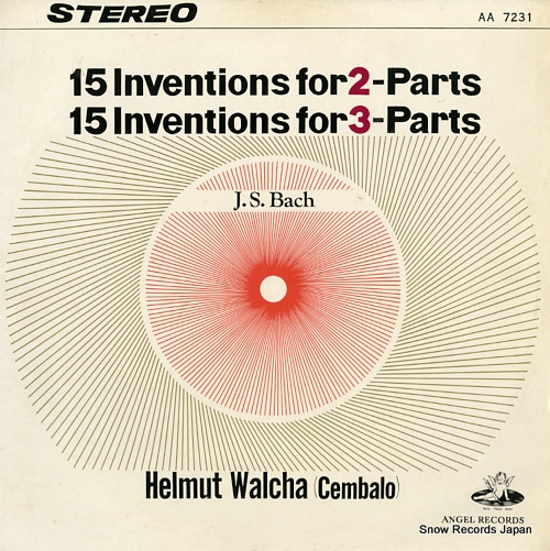 WALCHA, HELMUT bach; 15 inventions for 2 & 3 parts AA-7231