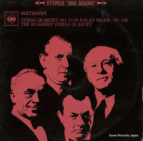 BUDAPEST STRING QUARTET beethoven; string quartet no.13 in b-flat major, op.130 OS-129