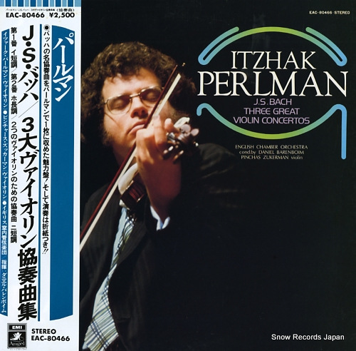 PERLMAN, ITZHAK bach; three great violin concertos EAC-80466