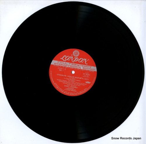 ANSERMET, ERNEST stravinsky; apollon musagete GT9241