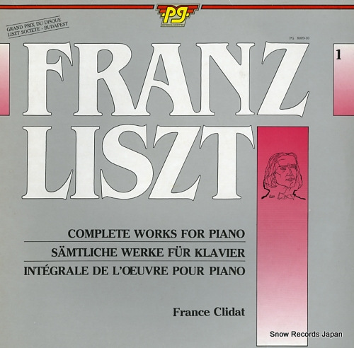 CLIDAT, FRANCE liszt; complete works for piano PG8009-10