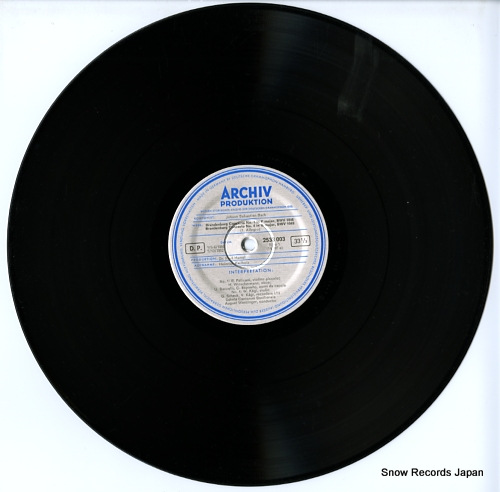 WENZINGER, AUGUST bach; 6 brandenburg concertos 2708015 / 2533003/4