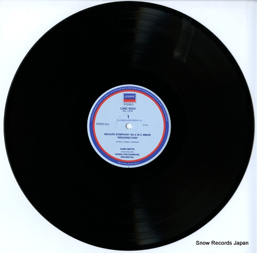 MEHTA, ZUBIN mahler; symphony no.2 in c minor 