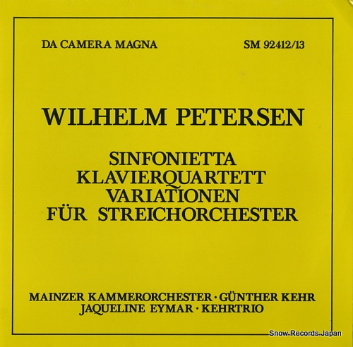 KEHR, GUNTHER petersen; sinfonietta SM92412/13