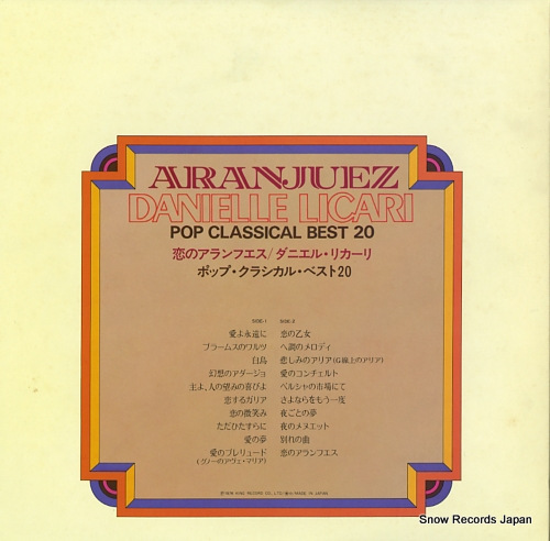 LICARI, DANIELLE aranjuez / pop classical best 20 MAX55